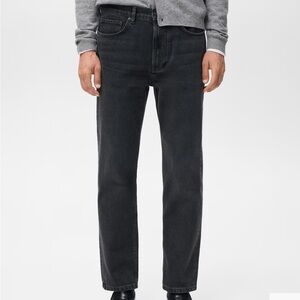 Mango Men’s Black Relaxed Jeans LORI TAPERED-FIT JEANS 6994